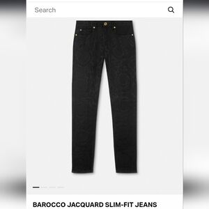 Versace Slim-Fit Black Jeans